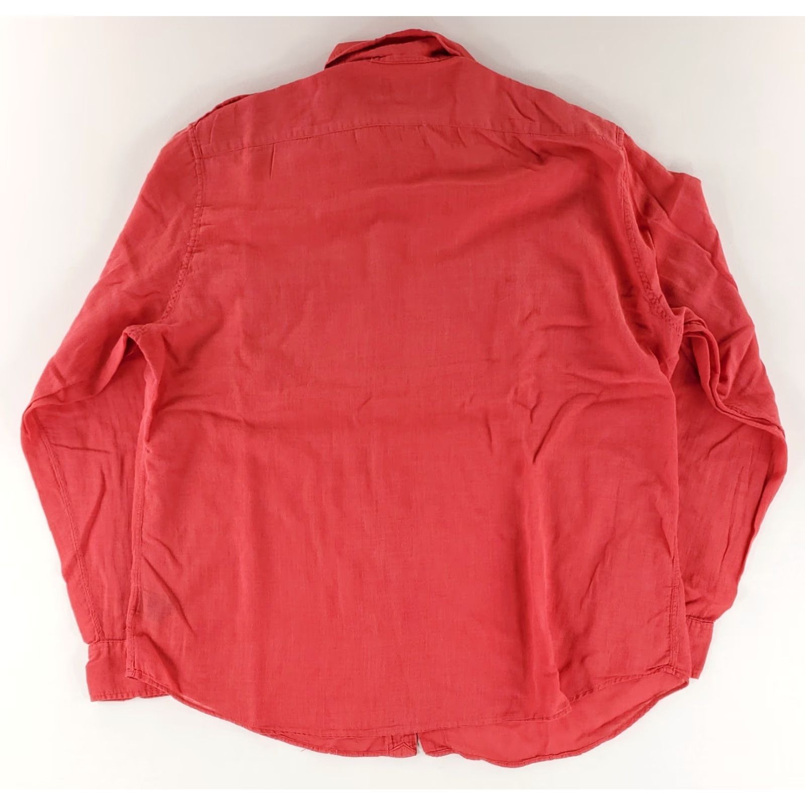 Polo Ralph Lauren Polo Ralph Lauren Button-Up Shirt Red Epaulettes Mens XL Sheer Long Sleeve Shirt Size US XL / EU 56 / 4 - 3 Thumbnail