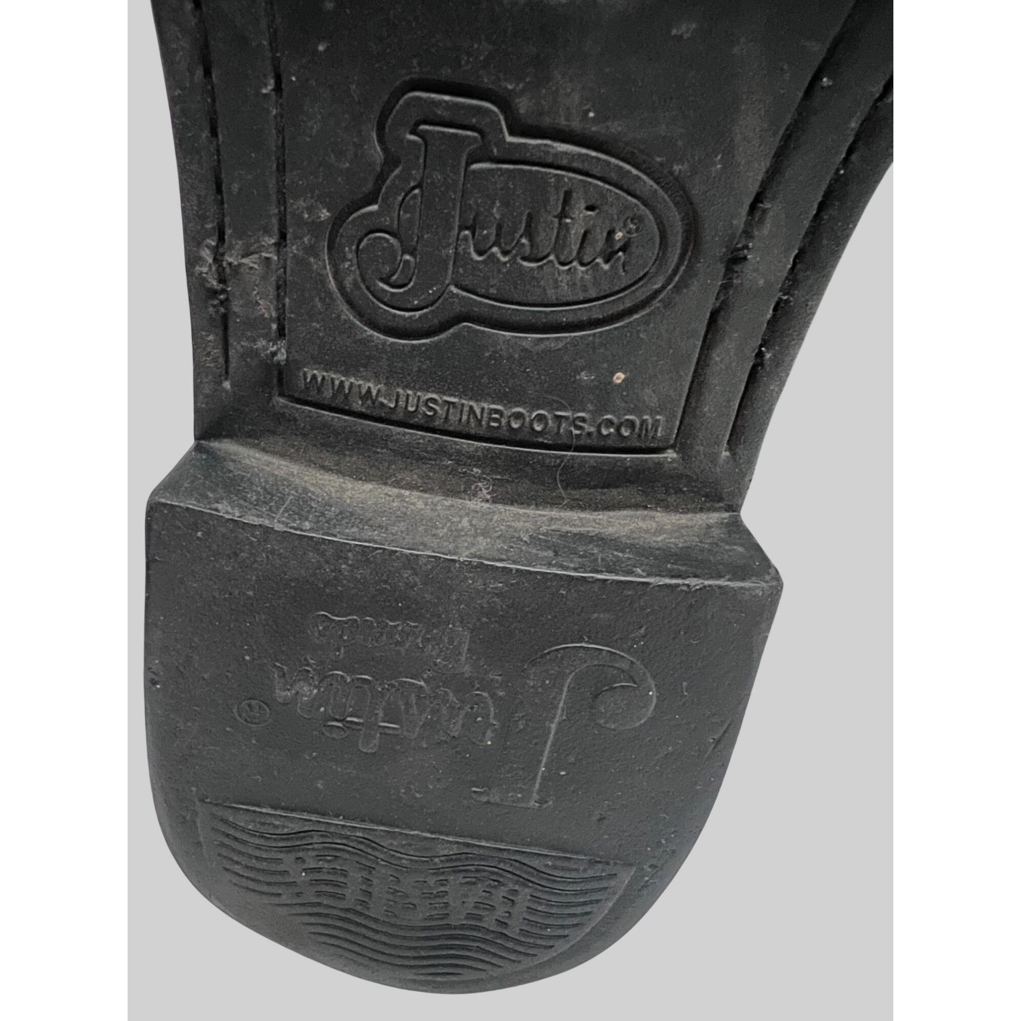 Justin Boots Justin Basics Mens Black Leather Western Cowboy Roper Boots Size US 10 / EU 43 - 11 Thumbnail