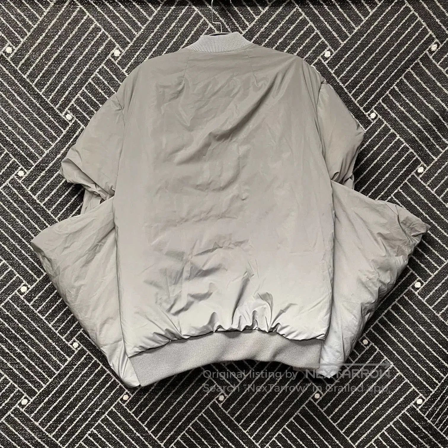 Rick Owens Gray Quilted Bomber Jacket. Size US M / EU 48-50 / 2 - 2 Thumbnail