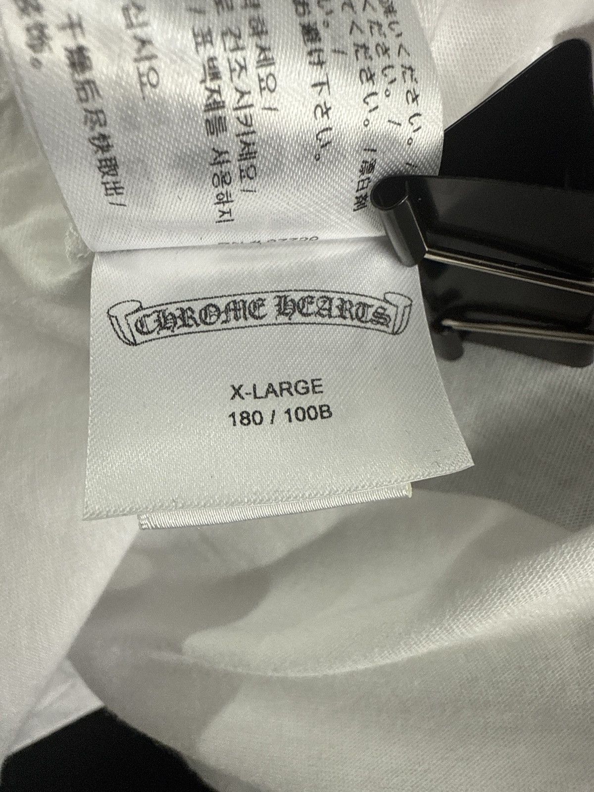 Chrome Hearts CHROME HEARTS POCKET CREW LONG SLEEVE T SHIRT WHITE BLACK Size US XL / EU 56 / 4 - 7 Thumbnail