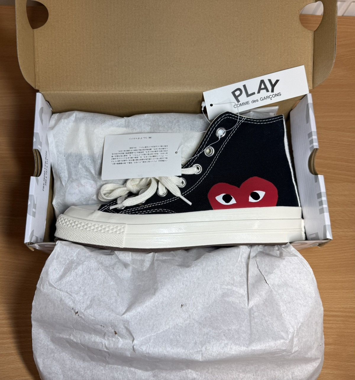 Comme des Garcons PLAY × Converse Converse x Comme des Garçons PLAY Chuck Taylor High Size US 7.5 / IT 37.5 - 1 Thumbnail