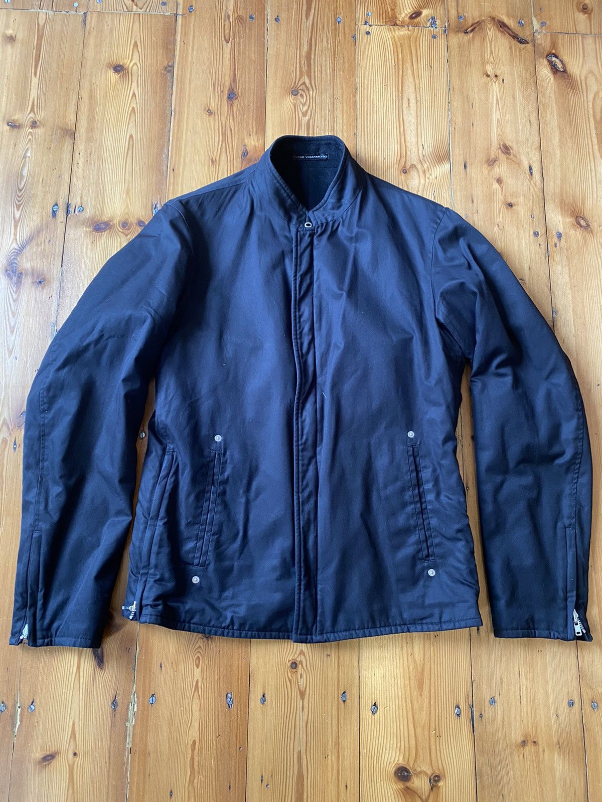 image of Yohji Yamamoto Reversible Cafe Racer Jacket in Black, Men's (Size Large)