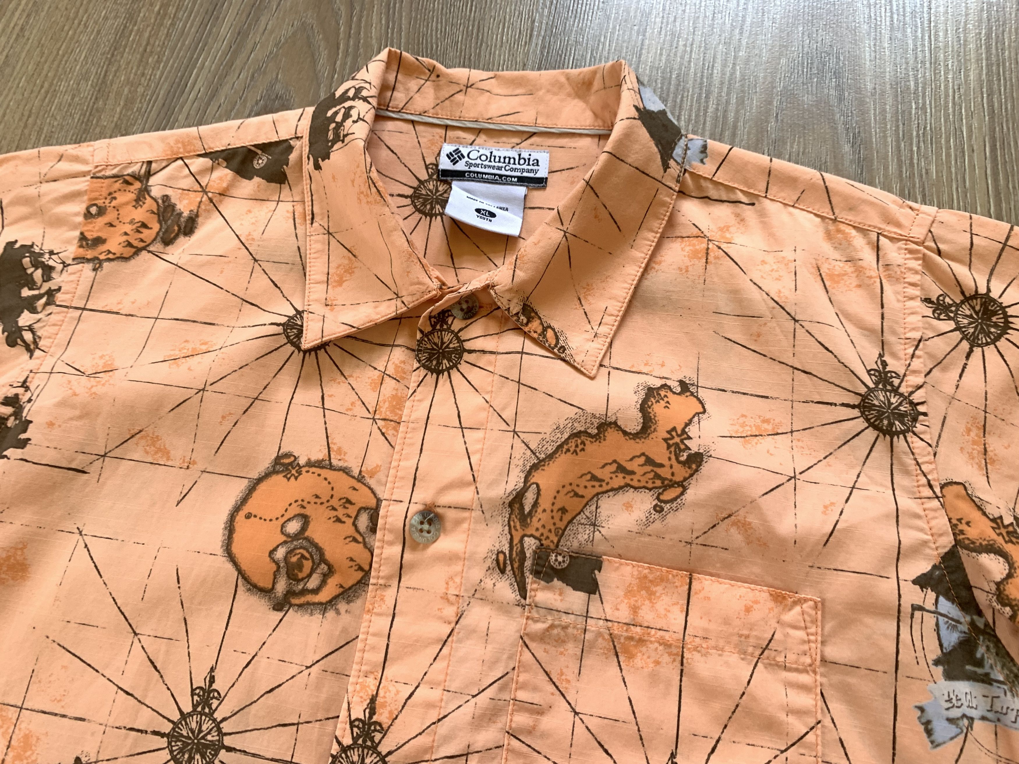 Columbia Columbia Youth Printed Cotton Hawaiian Shirt Size US XXS / EU 40 - 4 Thumbnail