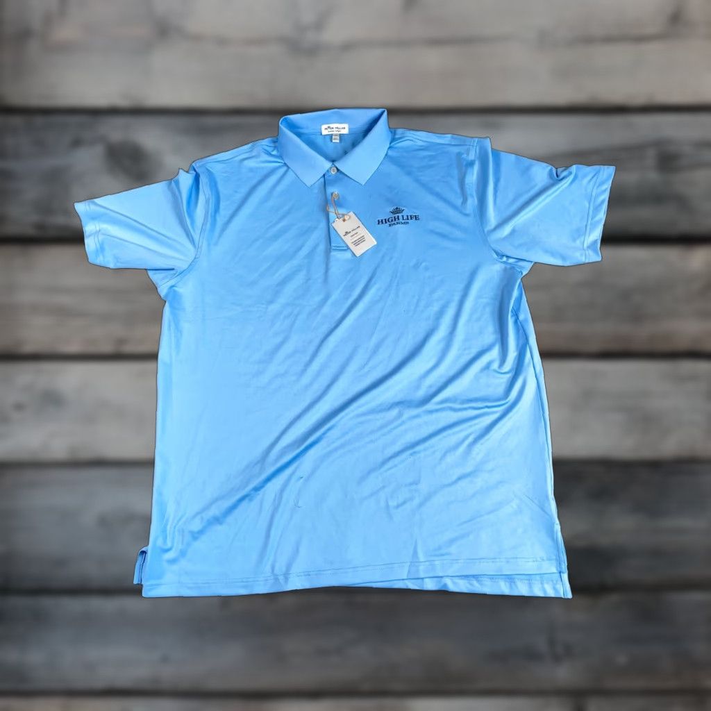 Peter Millar Peter Millar Polo Shirt Adult XL Light Blue Summer Comfort Stretch Farms Size US XL / EU 56 / 4 - 1 Thumbnail