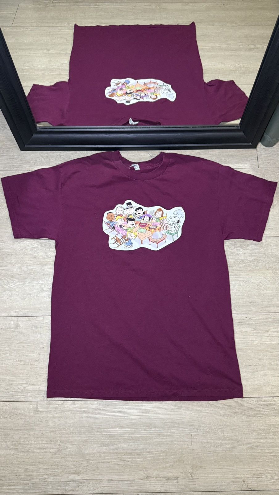 Peanuts Vintage / Y2K Peanuts / SNOOPPY Eating Dinner Shirt Size US XL / EU 56 / 4 - 1 Thumbnail