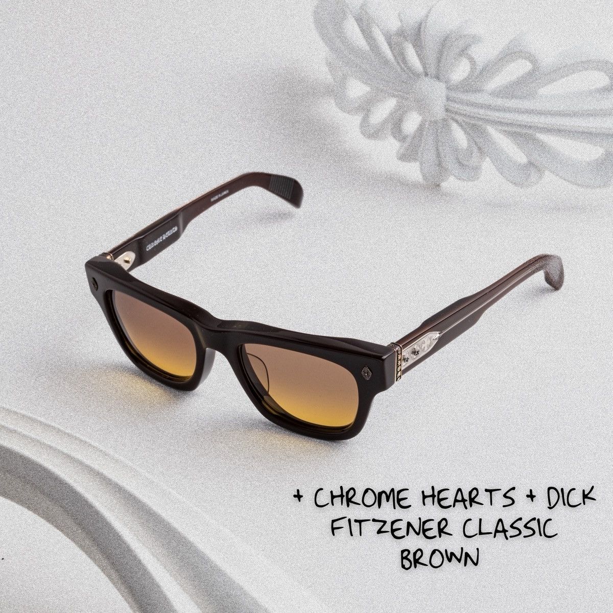 Chrome Hearts CHROME HEARTS DICK FITZENER CLASSIC BROWN SUNGLASSES Size ONE SIZE - 1 Thumbnail