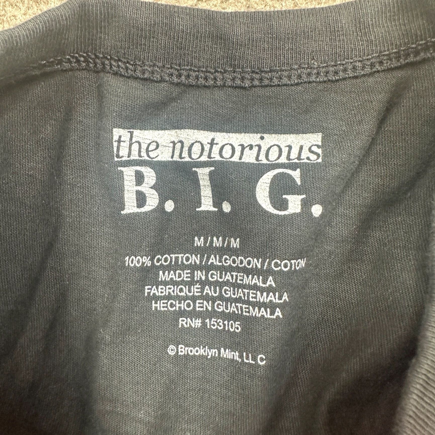 Vintage The Notorious BIG T Shirt Mens M Black Short Sleeve Hip Hop Rap Tee Size US M / EU 48-50 / 2 - 7 Thumbnail