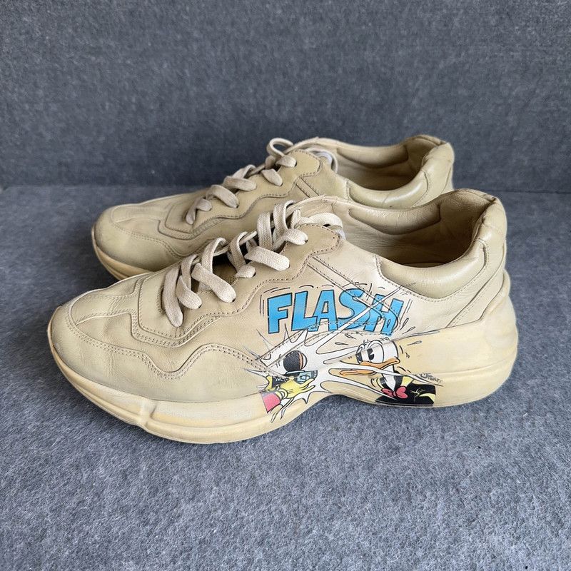 Gucci Gucci x Disney Rhyton Donald Duck Low Sneakers Size US 8 / EU 41 - 1 Thumbnail