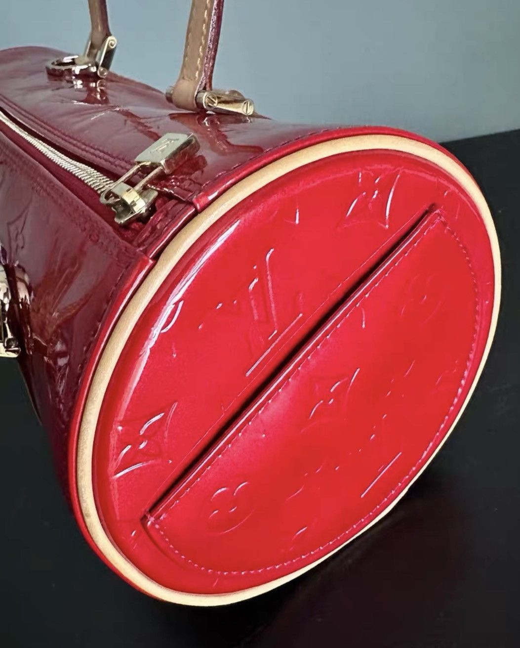 Louis Vuitton Louis Vuitton (LV) Papillon Large Vegetable Tanned Patent L Size ONE SIZE - 7 Thumbnail