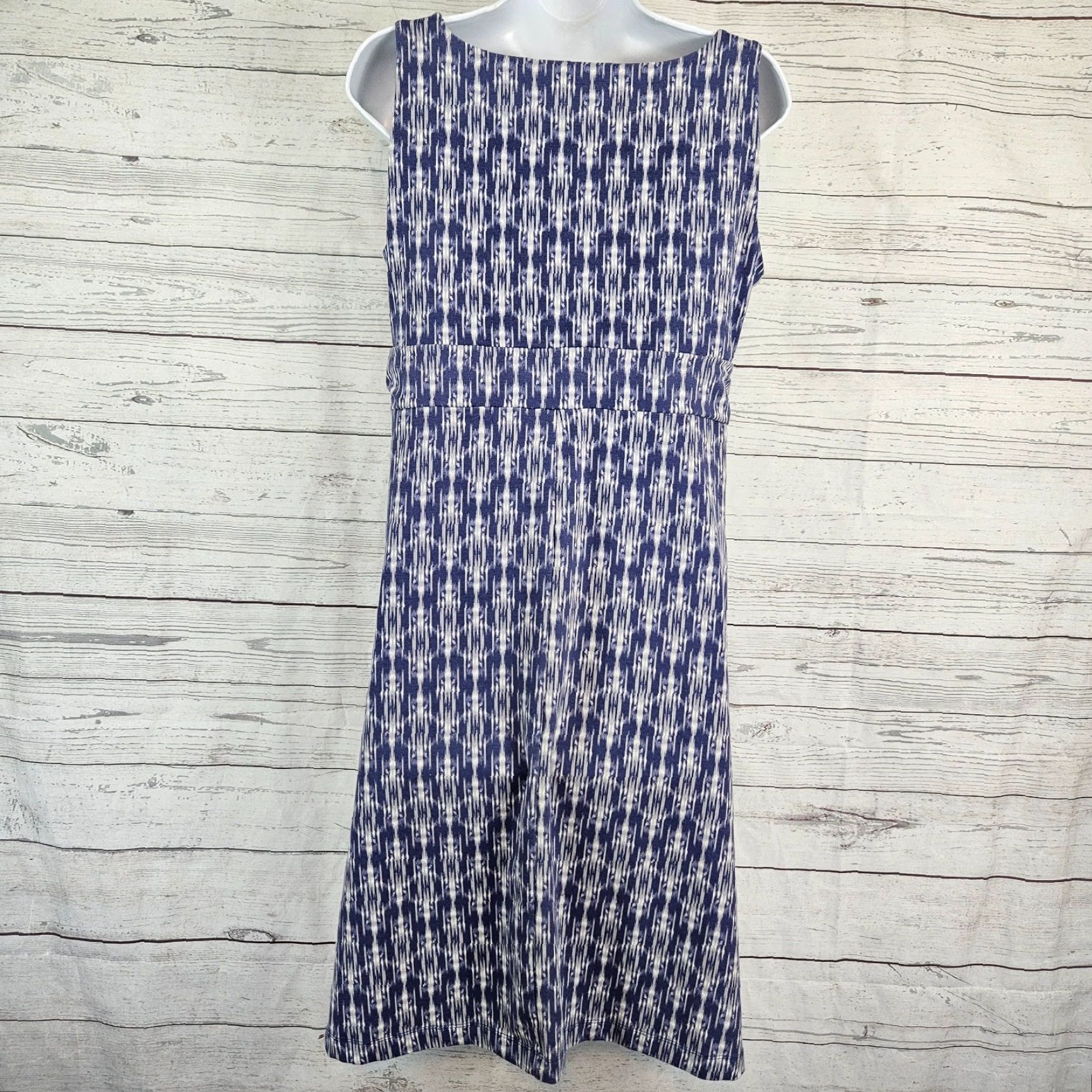 Eddie Bauer Eddie Bauer Dress Womens Large Blue Gray Sleeveless V-Neck Size L / US 10 / IT 46 - 3 Thumbnail