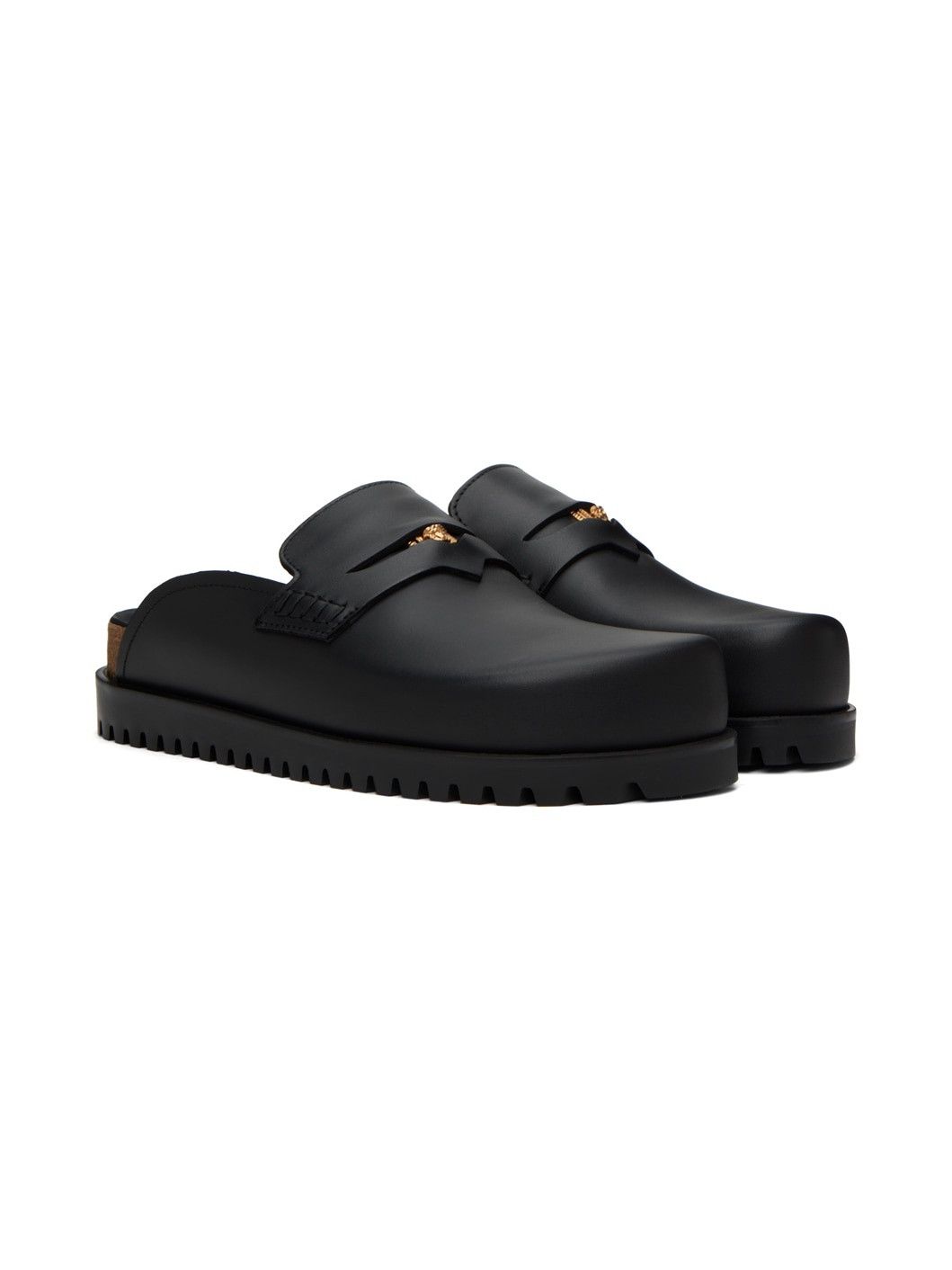 Versace o1y0425 Leather Mules in Black Size US 7 / EU 40 - 3 Thumbnail