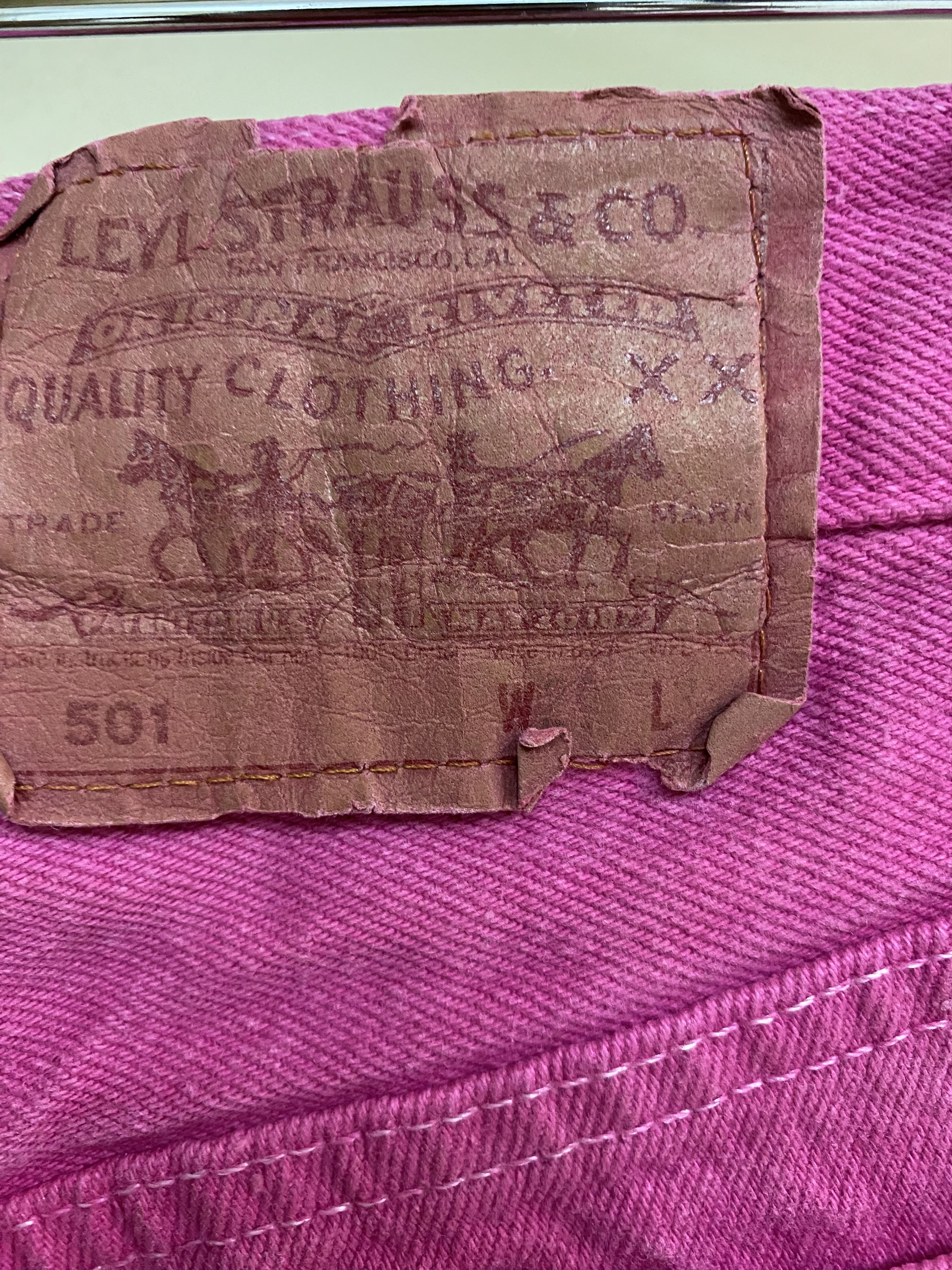 Levi's Rare Pink Vintage Levis 501 Made in Usa Jeans Denim Size US 29 - 7 Thumbnail