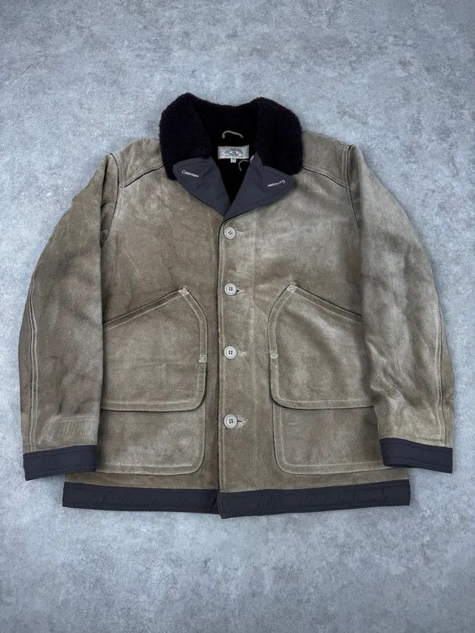 Armani 1990s Armani Beige Shearling Leather Jacket Size US M / EU 48-50 / 2 - 3 Thumbnail