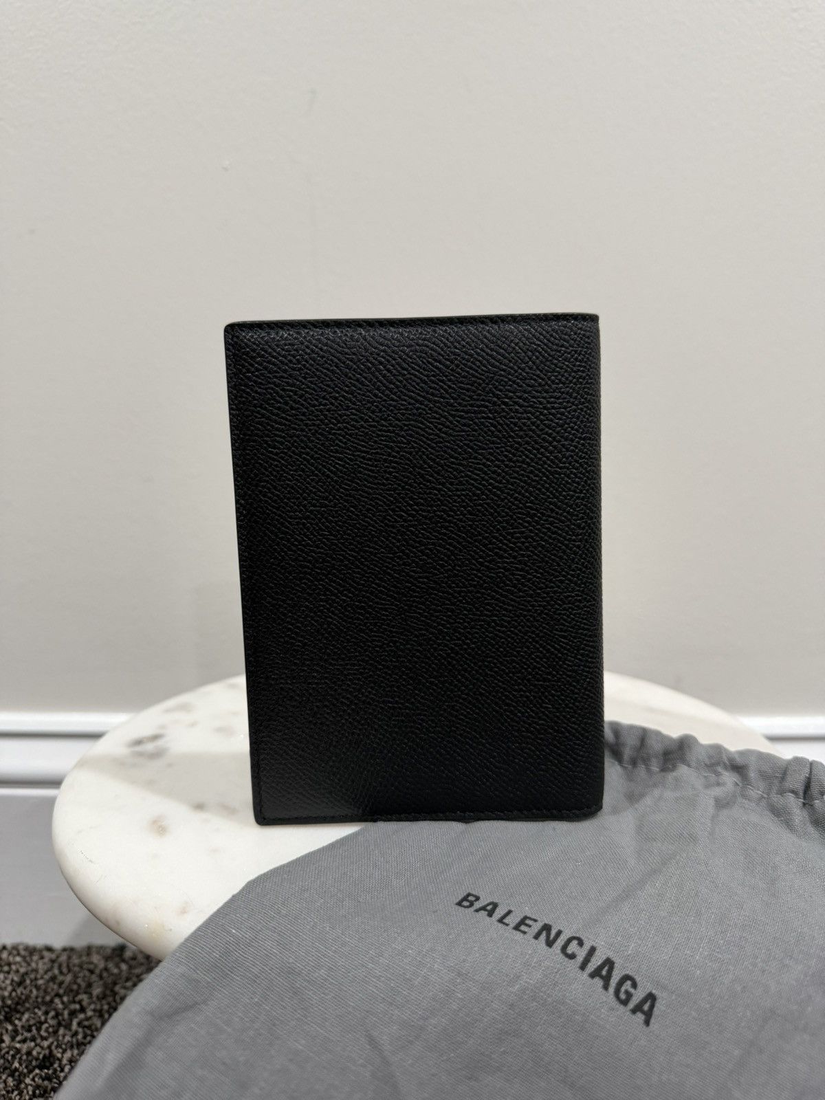 Balenciaga Balenciaga SS24 Demna Passport Black Leather Holder Wallet Size ONE SIZE - 3 Thumbnail