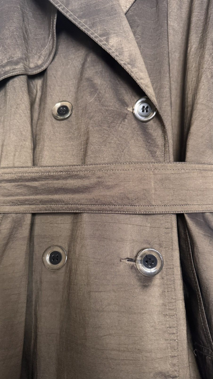 Jones New York × Vintage Vintage Jones New York Olive Double Breasted Trench Coat Size M / US 6-8 / IT 42-44 - 10 Thumbnail