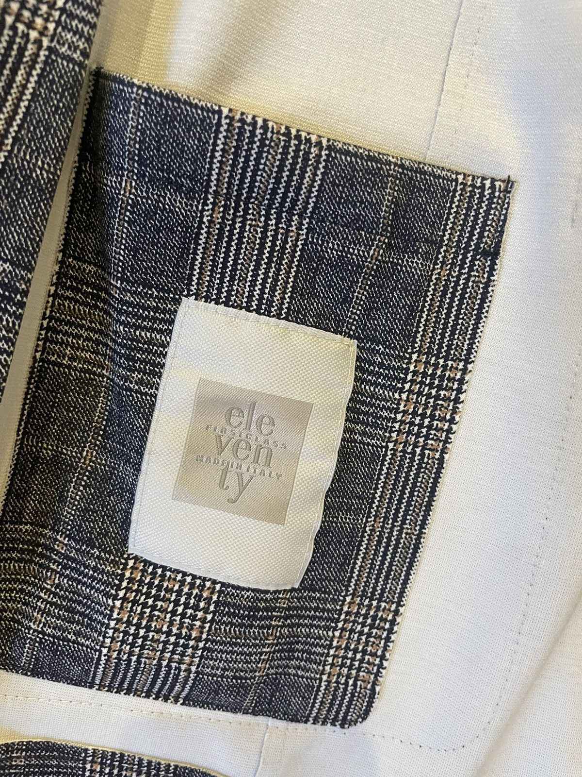 Eleventy Patch Pocket Plaid Stretch Sport Jacket Size 40R - 4 Thumbnail