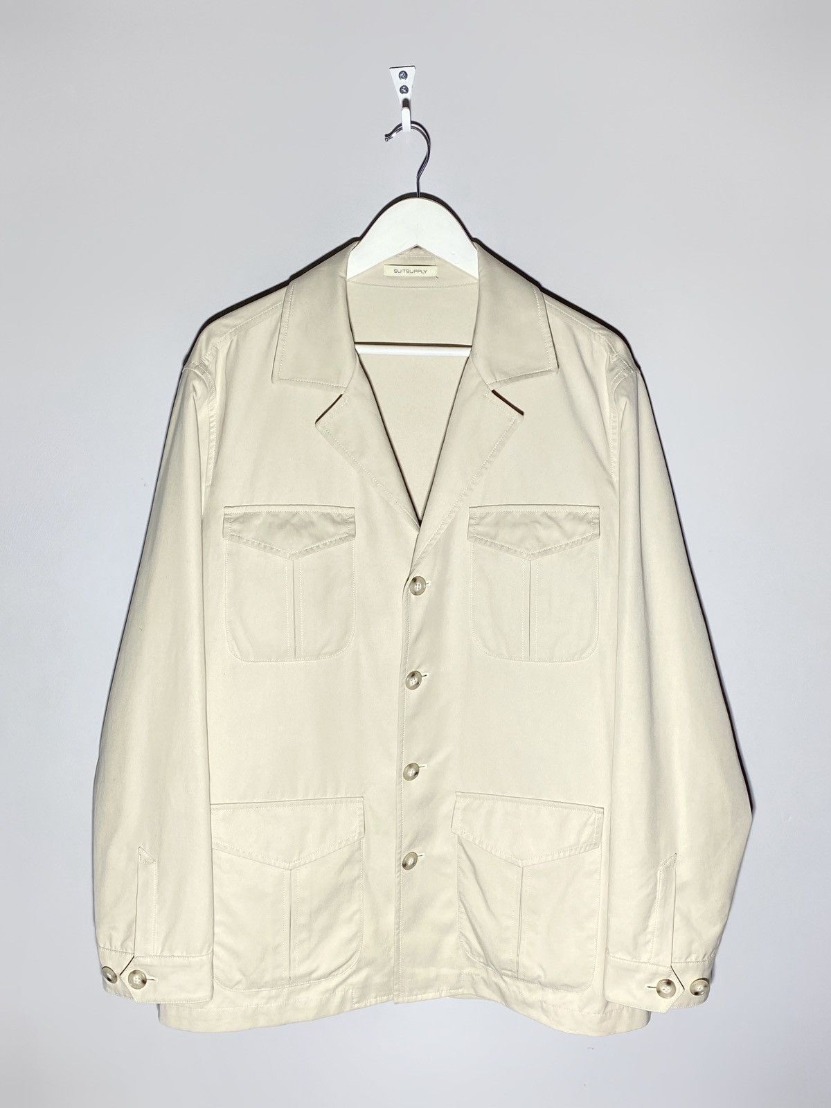 image of Suitsupply Gibson Mens Jacket in Beige (Size Large)