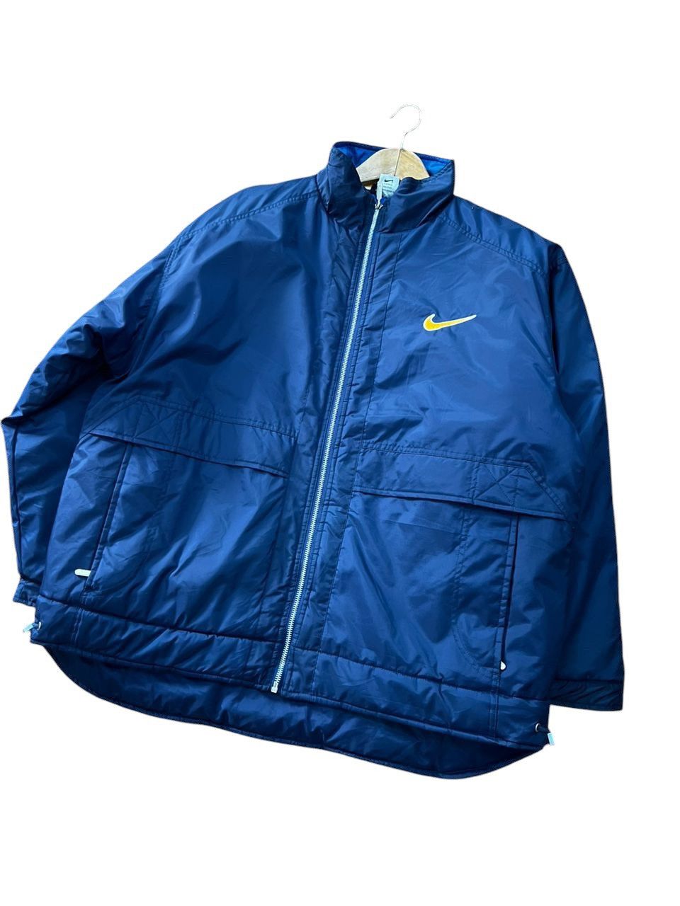 Nike × Vintage vintage 90s nike big swoosh jacket Size US M / EU 48-50 / 2 - 3 Thumbnail
