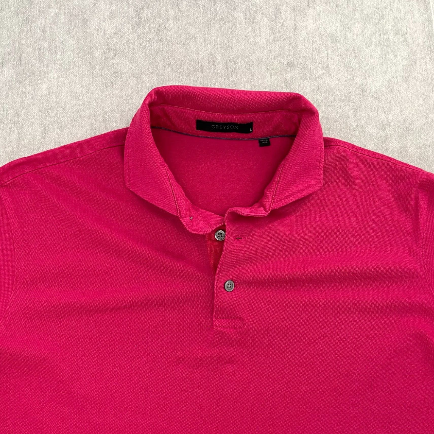 Vintage Greyson Shirt Adult Large Polo Stretch Logo Mens L Pink Golf Cotton Blend Solid Size US L / EU 52-54 / 3 - 3 Thumbnail