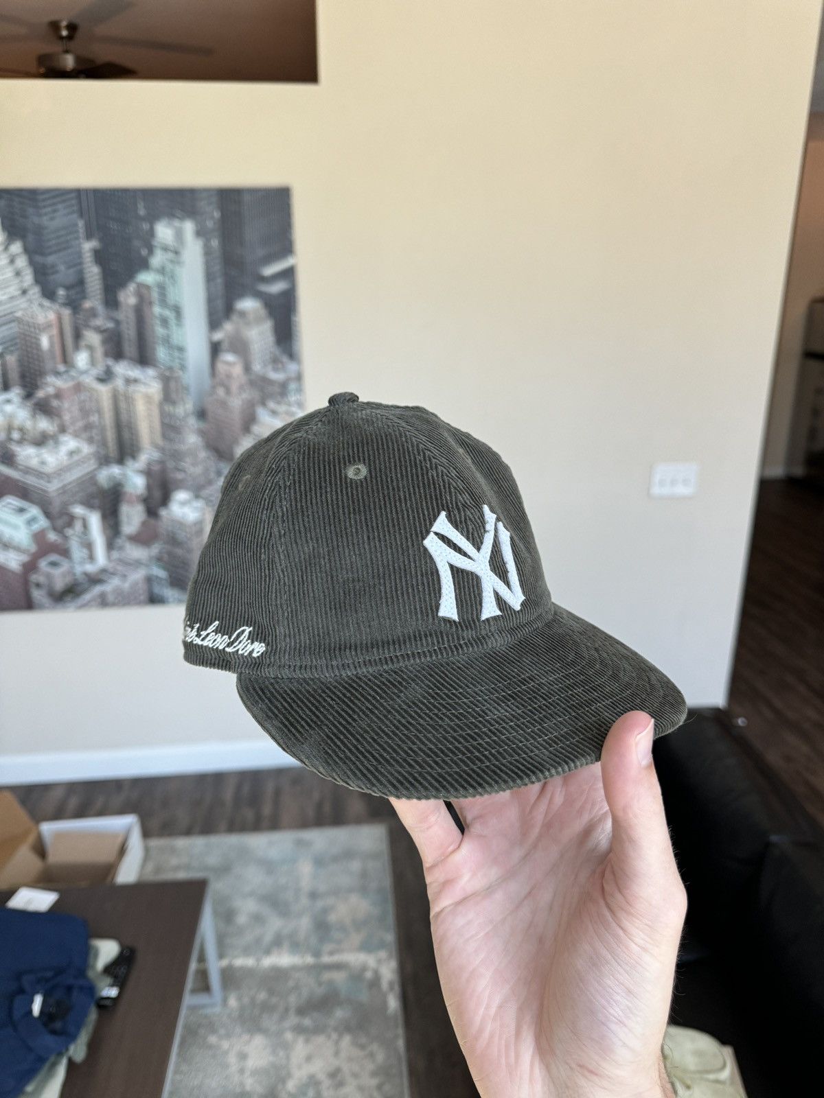 Aime Leon Dore ALD / New Era Micro Cord Yankees Hat - Olive - OS 