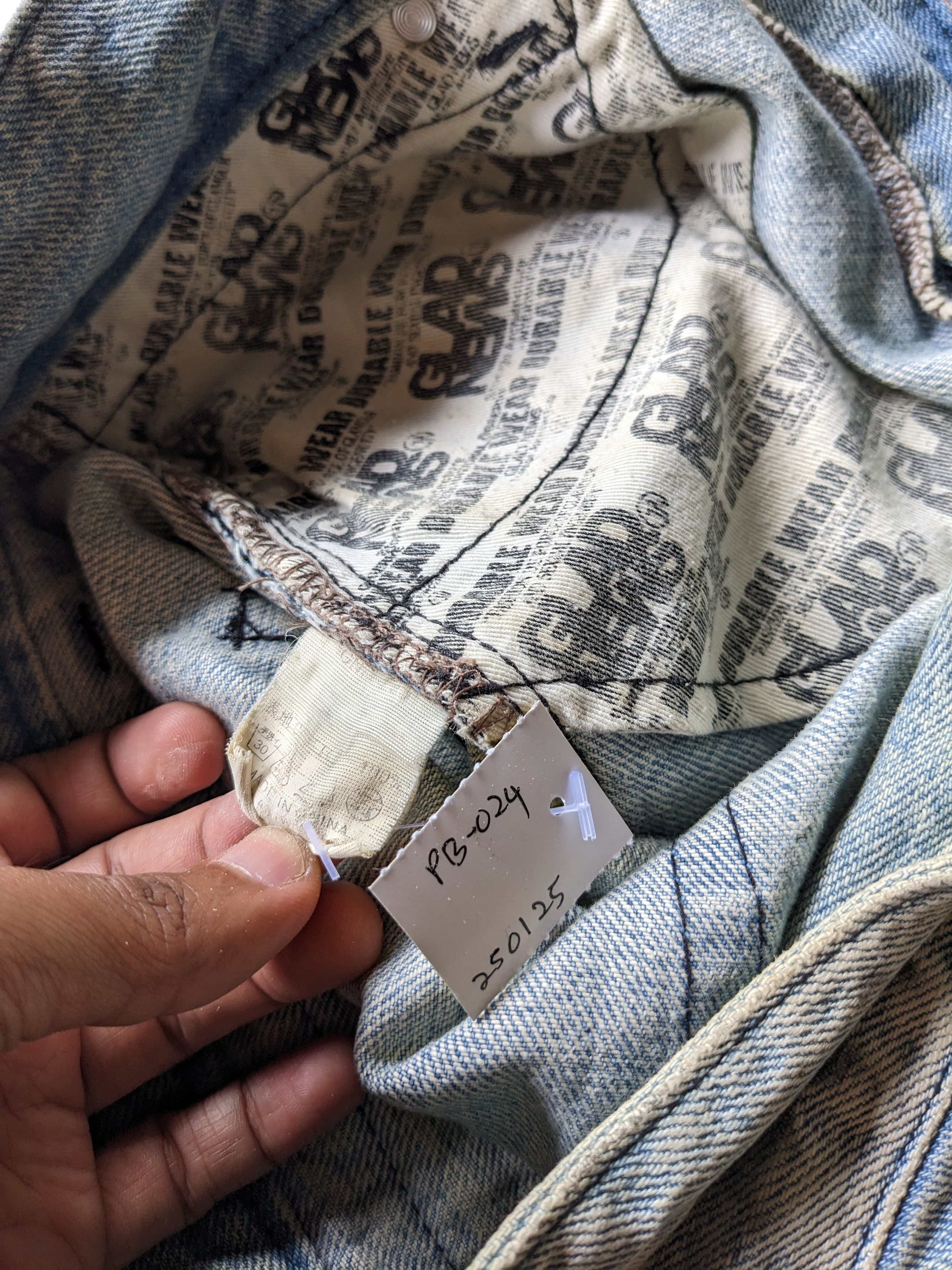 If Six Was Nine × Japanese Brand × Le Grande Bleu (L.G.B.) Glad New splash faded blue flare jeans Size US 33 - 8 Thumbnail