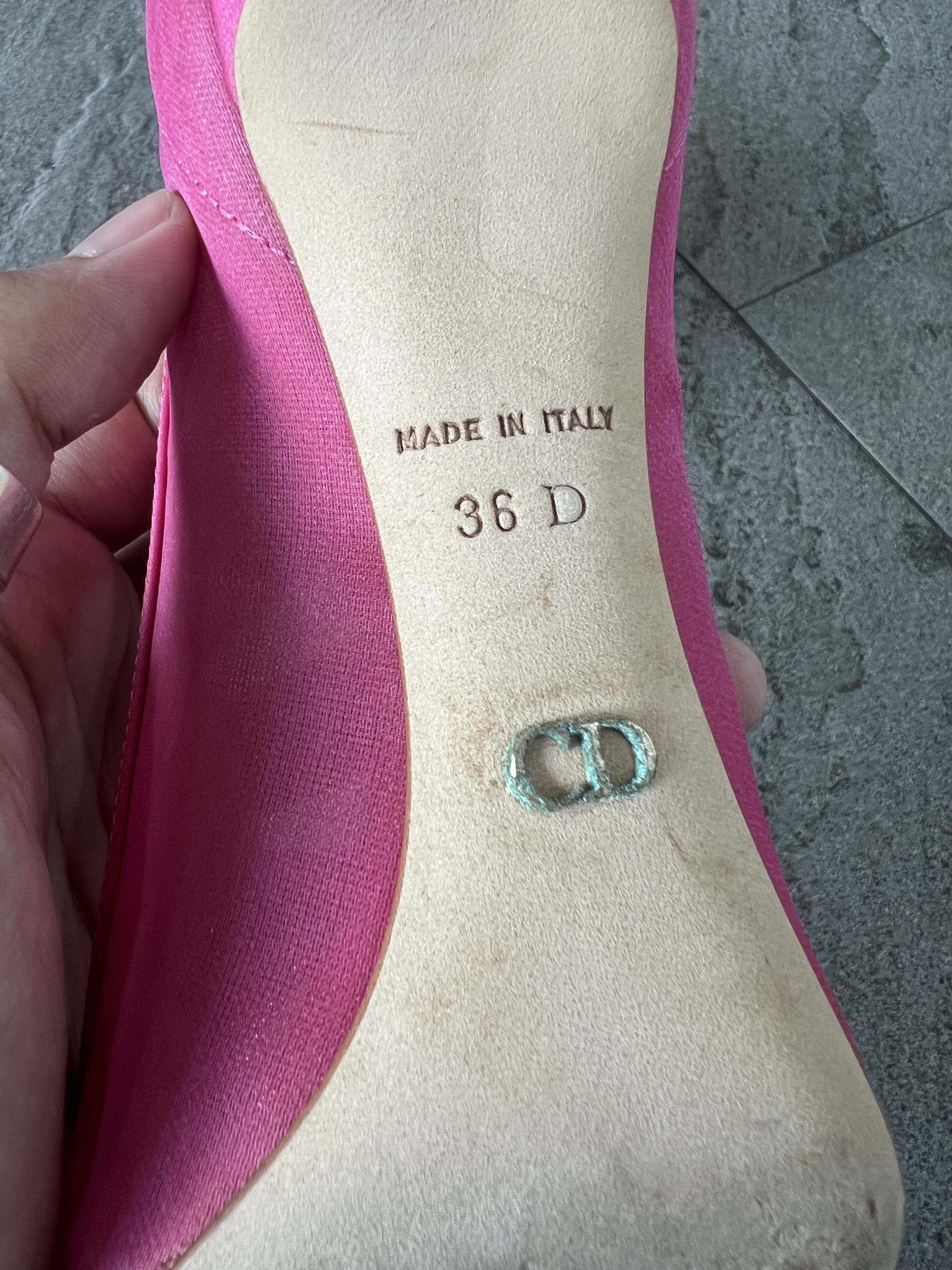 Dior Dior Pink Rose Peep Toe Heels Satin Mesh EU36 Size US 6 / IT 36 - 12 Thumbnail