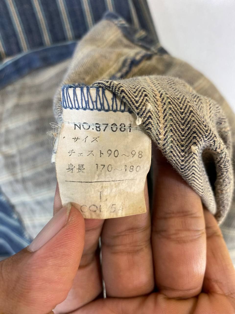 Japanese Brand vintage blue way hickory stripe shirt nice design Size US L / EU 52-54 / 3 - 6 Thumbnail