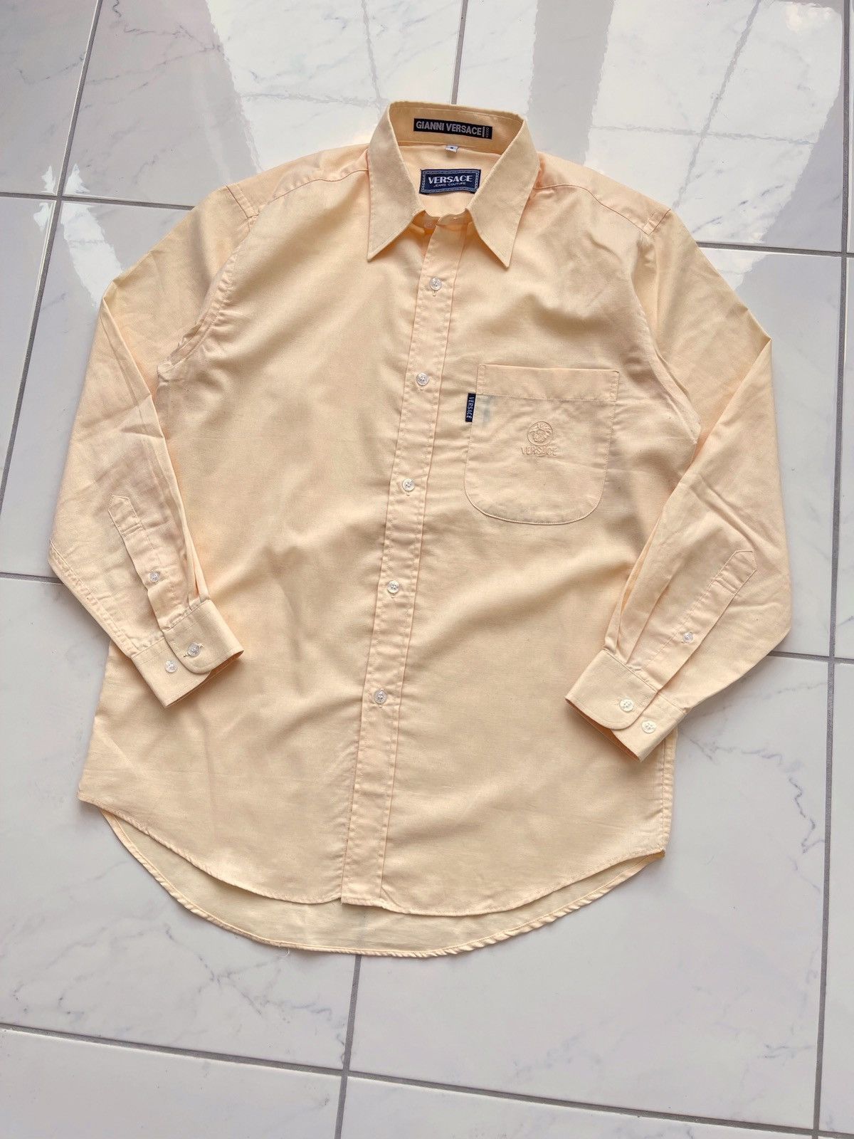 Versace × Versace Jeans Couture Vintage 90’s Gianni Versace Black Shirt Button Up Size US S / EU 44-46 / 1 - 1 Thumbnail