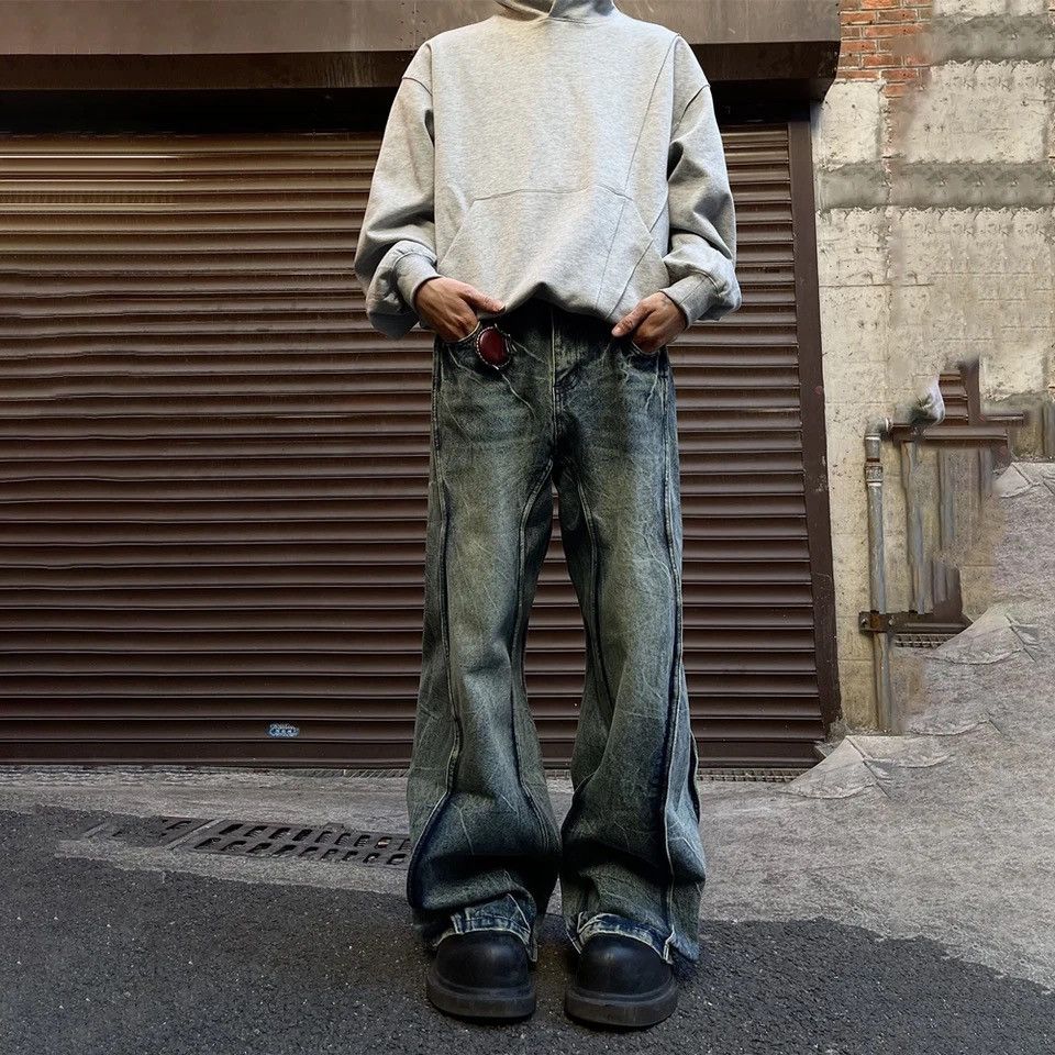 Japanese Brand × Vintage Baggy Jeans Men Vaqueros Goth Trousers Streetwear Size US 31 - 1 Thumbnail