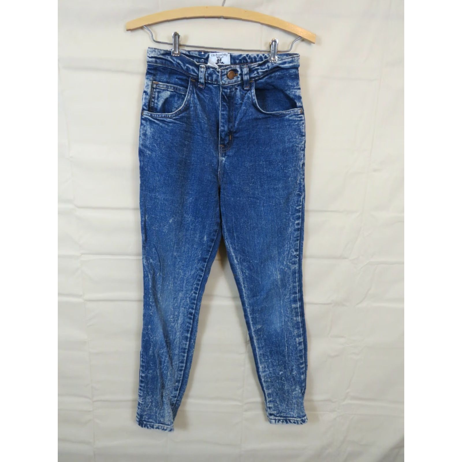 Vintage VINTAGE Elk Brand Mfg. High waisted Acid washed jeans 1990s Size 5/6 Blue Denim Women/Boys? Wait adjust. Size 27" / US 4 / IT 40 - 3 Thumbnail
