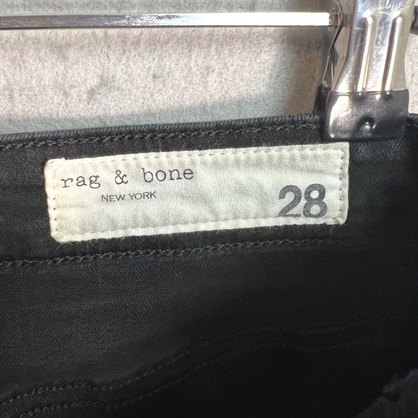 Rag & Bone VINTAGE rag & bone Jeans Womens 28 Jane High-Rise Flared Black Denim Jeans, 27 Inseam, Cotton Blend, Dark Wash, Size 28, Flared, Womens Size 28" / US 6 / IT 42 - 3 Thumbnail