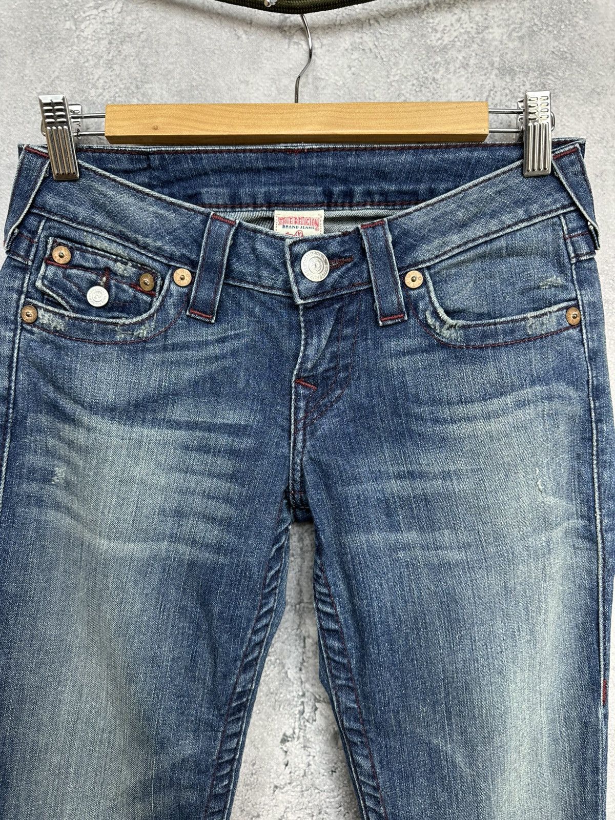 True Religion True Religion Skinny Jeans Wash Stretch Denim Flap Pocket Size 28" / US 6 / IT 42 - 4 Thumbnail