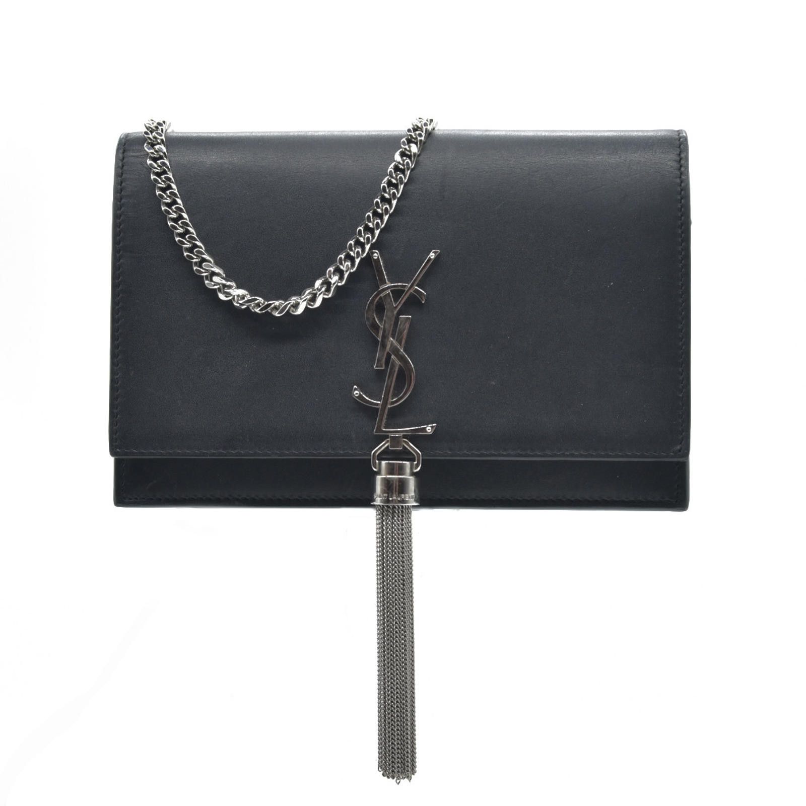 Saint Laurent Paris Saint Laurent Smooth Calfskin Classic Monogram Kate Tassel Size ONE SIZE - 1 Thumbnail