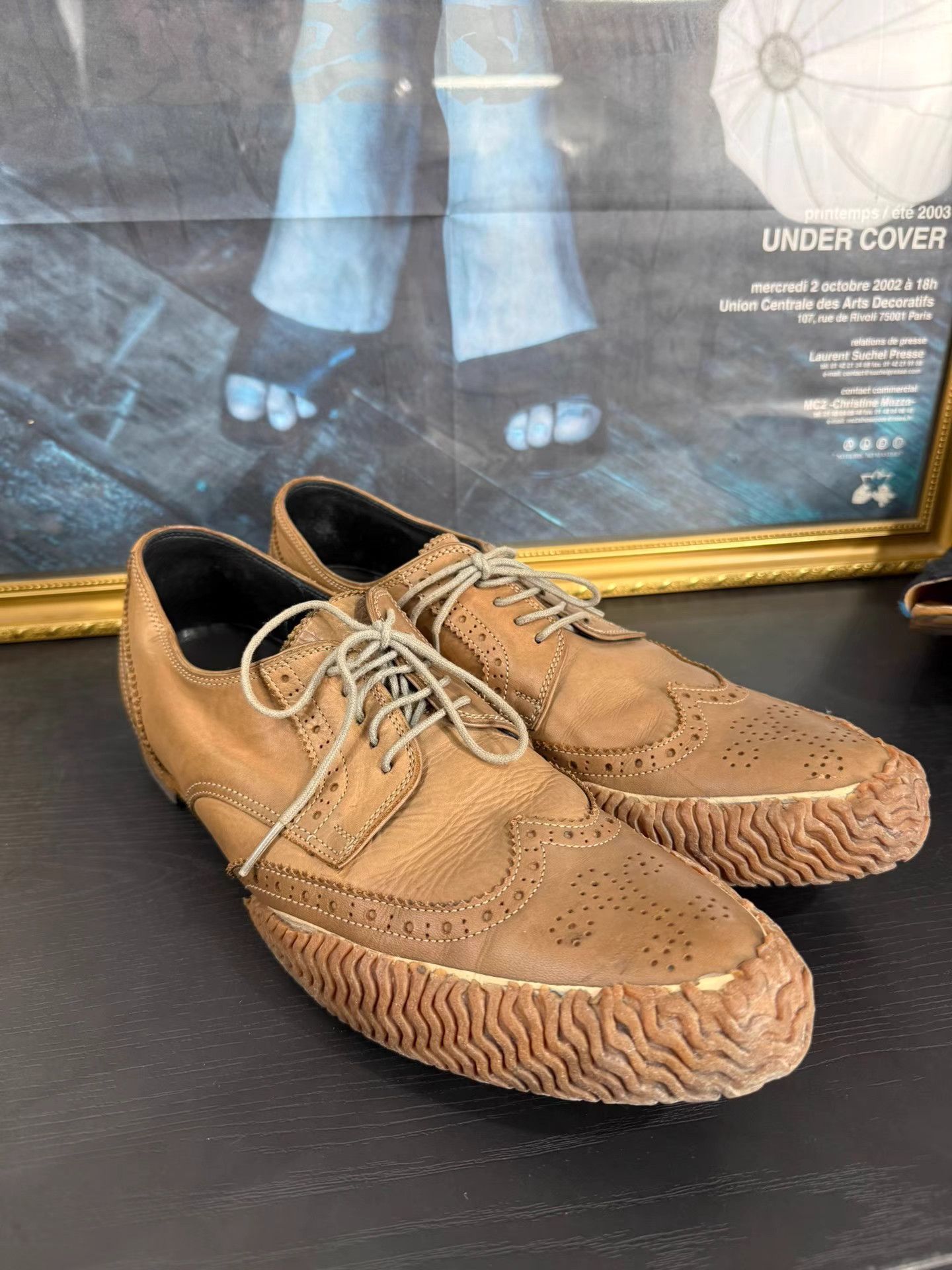 Maison MIHARA YASUHIRO Mihara Yasuhiro Engraved Guardrail Leather Shoes K20 Size US 9.5 / EU 42-43 - 1 Thumbnail