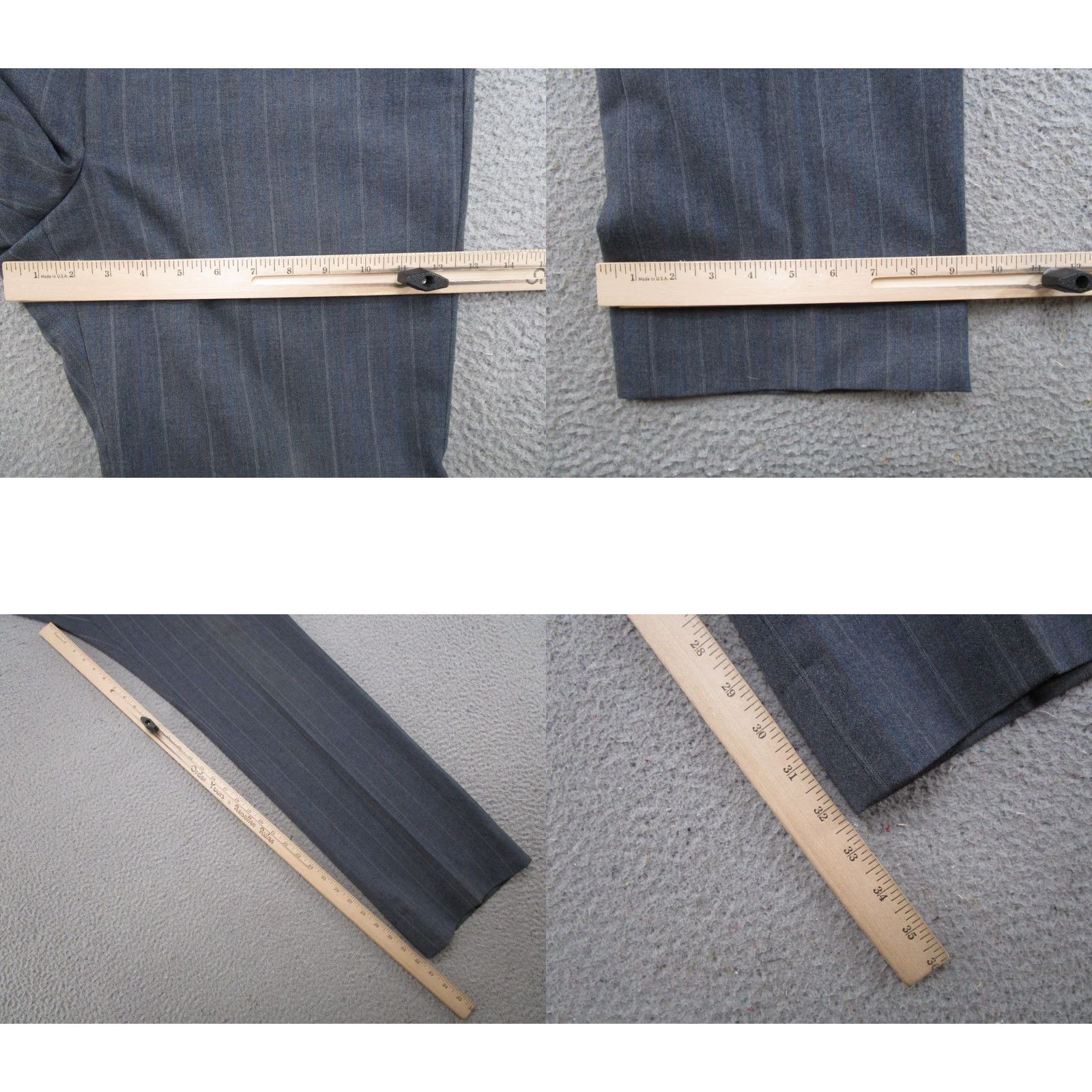 Brooks VINTAGE Christian Brooks Men's Gray Striped 2 Piece Suit Set Size 44 READ Size 44R - 10 Thumbnail