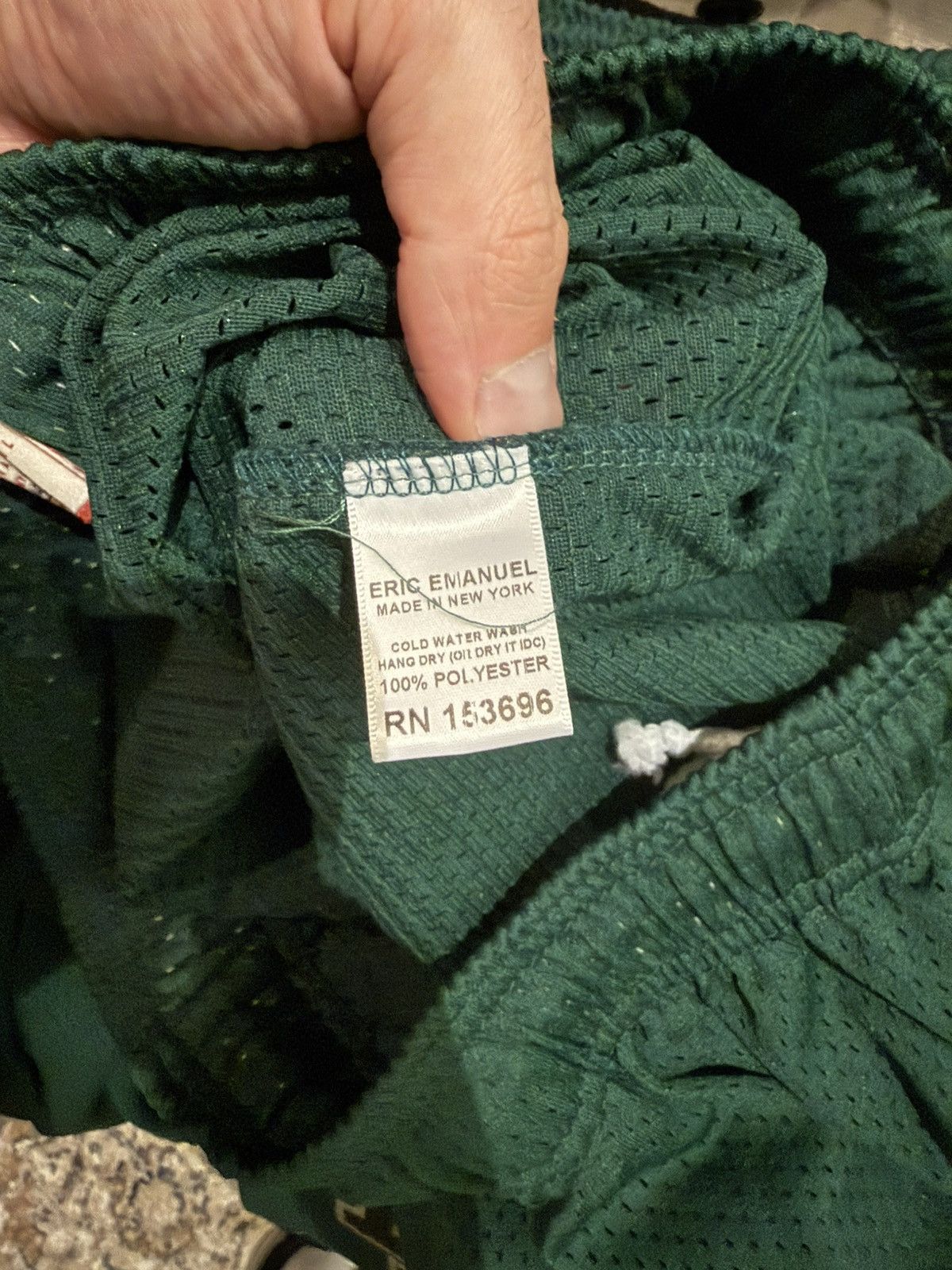Eric Emanuel EE Shorts - Green with White EE Size US 36 / EU 52 - 4 Thumbnail