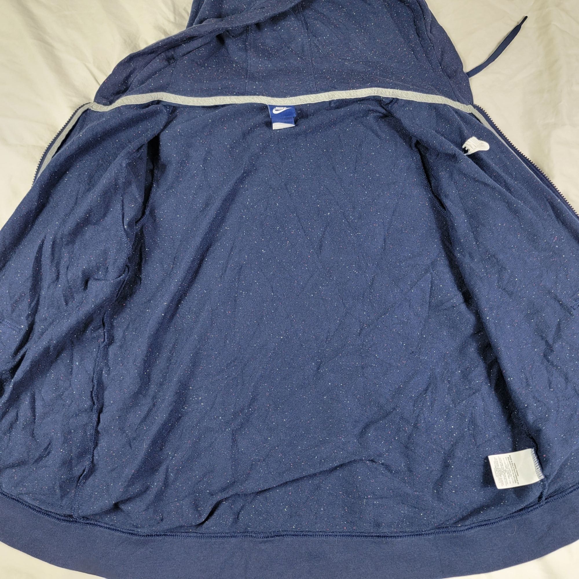 Nike Nike Adults Large Blue Speckled Full Zip Hoodie Sweater Casu Size US L / EU 52-54 / 3 - 3 Thumbnail