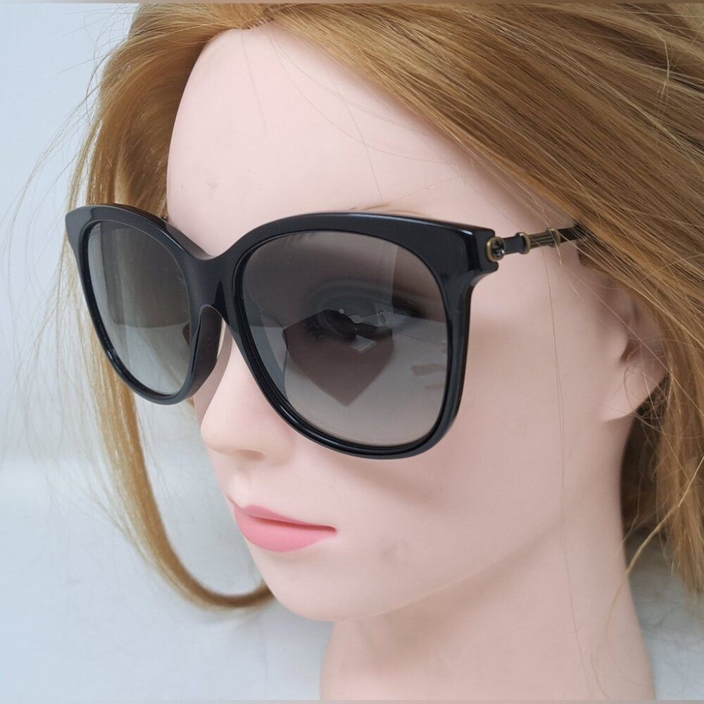 Gucci Gucci Sunglasses GG0655SA 001 Black Gold Grey Full Rim Squa Size ONE SIZE - 3 Thumbnail
