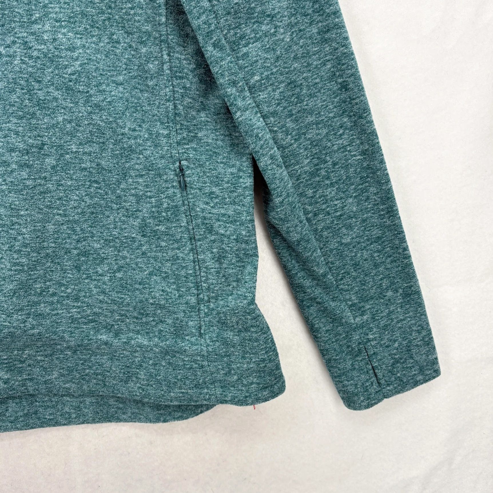 Duluth Trading Company Duluth Frost Lake Fleece Pullover Womens Large Green Mock Neck Snap Up Hiking Sweatshirt Pullover Zip Pocket Zipper Tagless Size L / US 10 / IT 46 - 3 Thumbnail