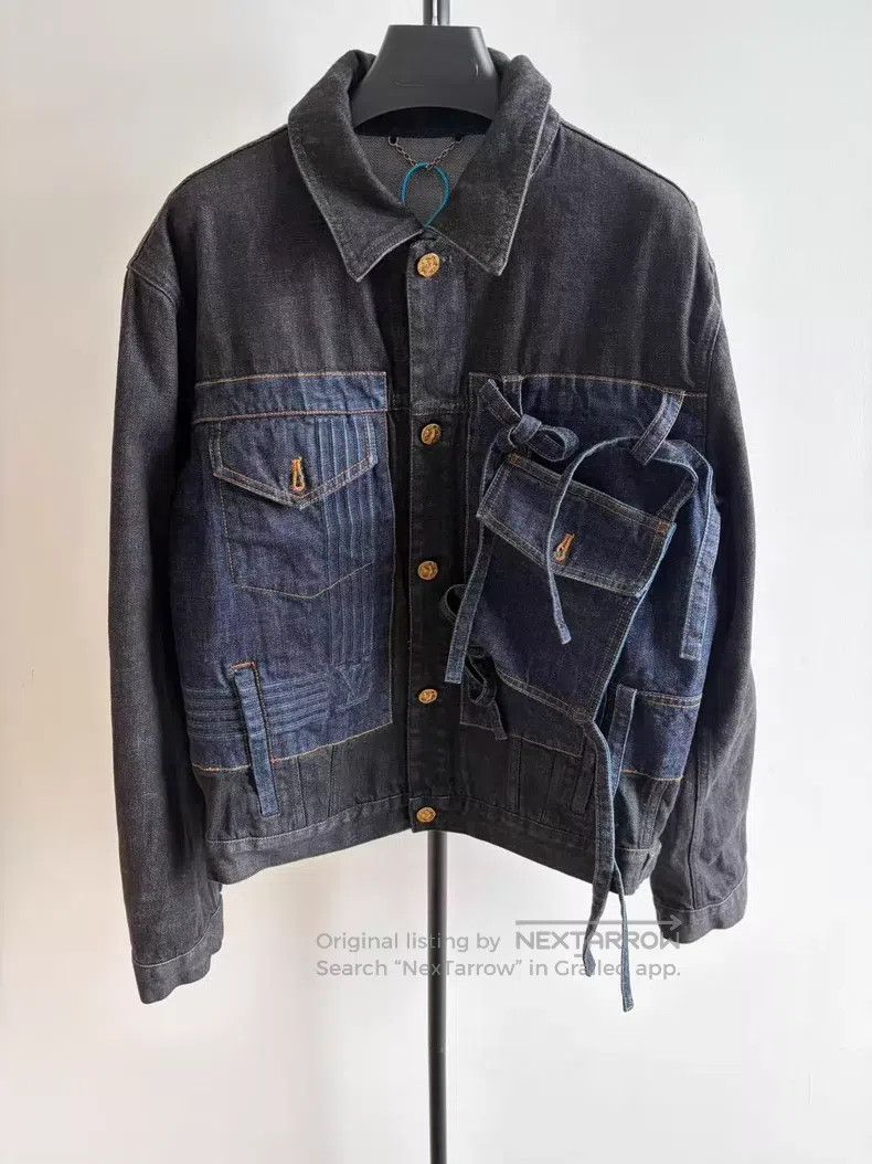 Louis Vuitton Louis Vuitton Bow color-block single-breasted denim jacket Size US S / EU 44-46 / 1 - 1 Thumbnail
