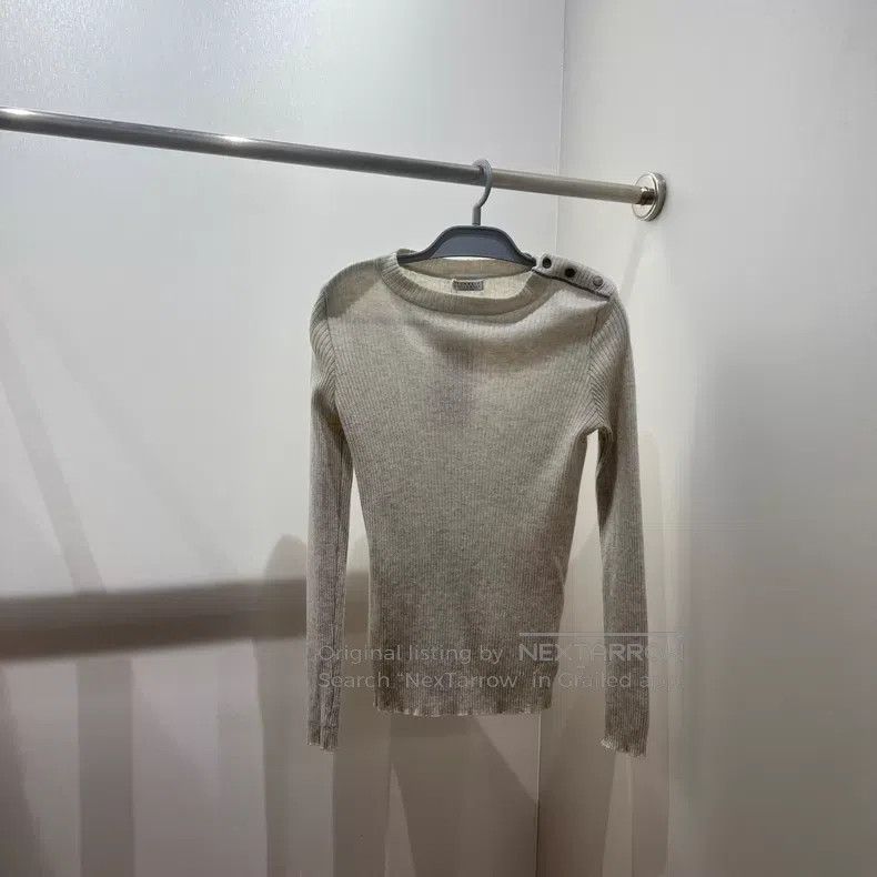 Brunello Cucinelli Brunello Cucinelli Shoulder Studs Decorated Cashmere Long Size S / US 4 / IT 40 - 1 Thumbnail
