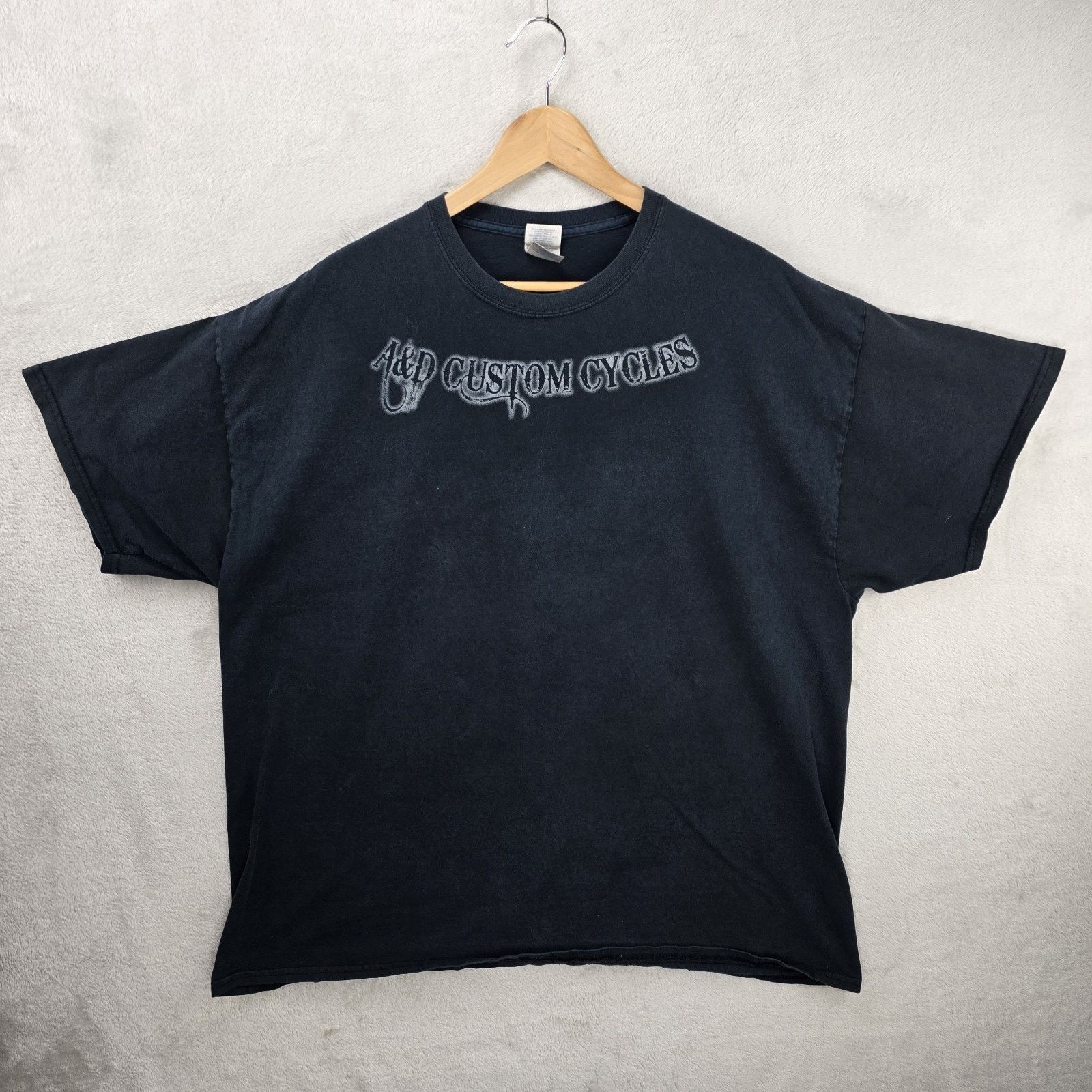 Gildan A&D Custom Cycles Shirt XXL Grunge Biker Harley Davidson Size US XXL / EU 58 / 5 - 2 Thumbnail