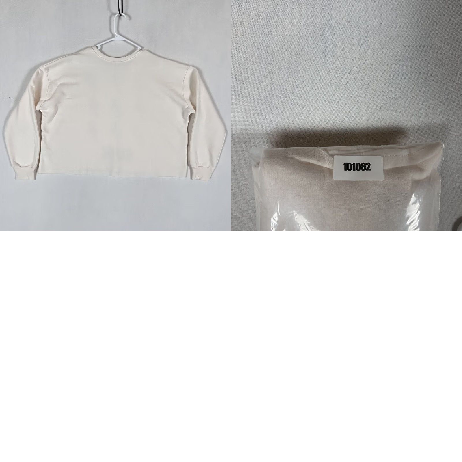 Vintage ACDC Womens Oversized Cropped Sweatshirt L Large Cream Graphic Print Pullover Rock Size L / US 10 / IT 46 - 8 Thumbnail
