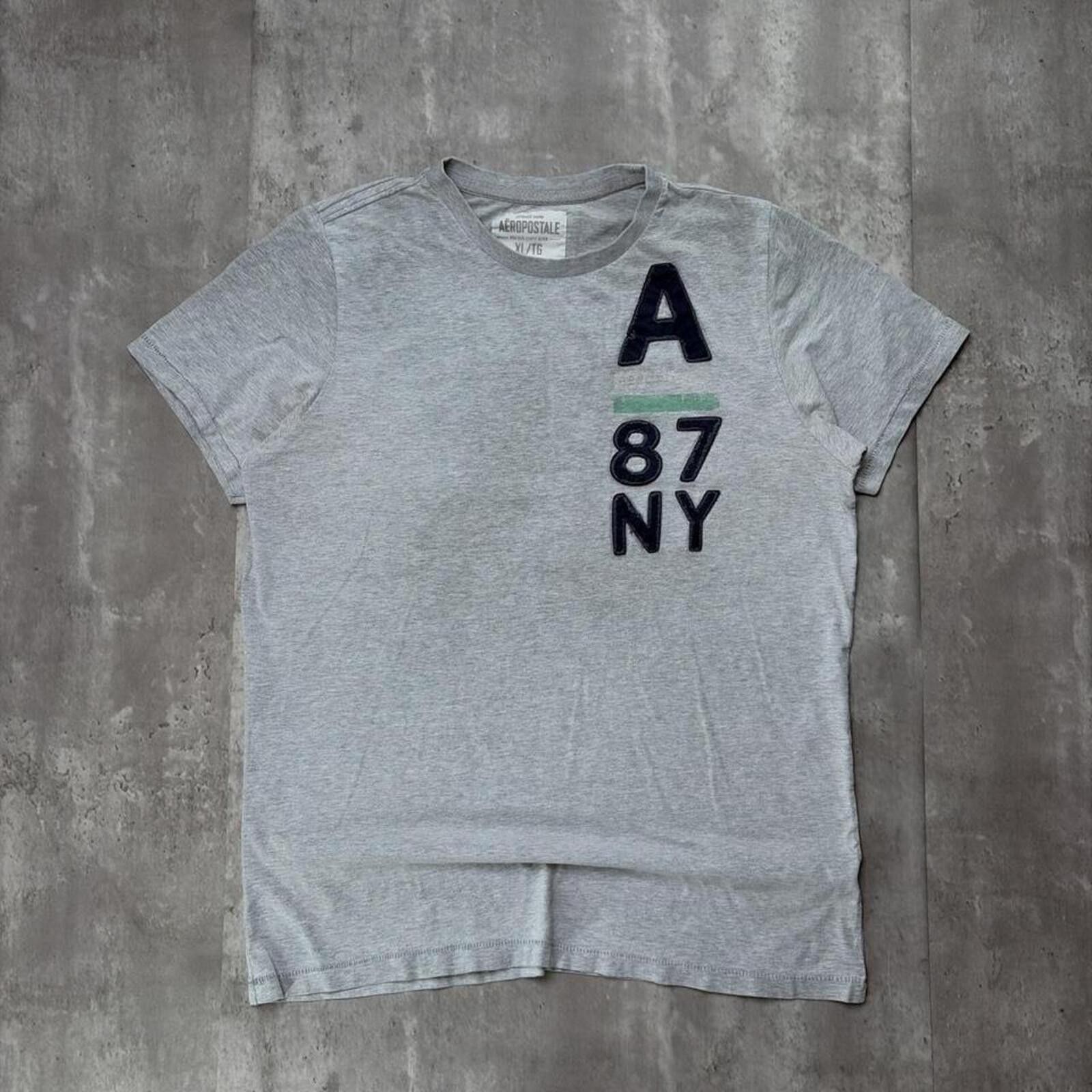 Aeropostale Y2K Grey Aeropostale Grunge Skater Faded Surf T-Shirt Size US XL / EU 56 / 4 - 1 Thumbnail