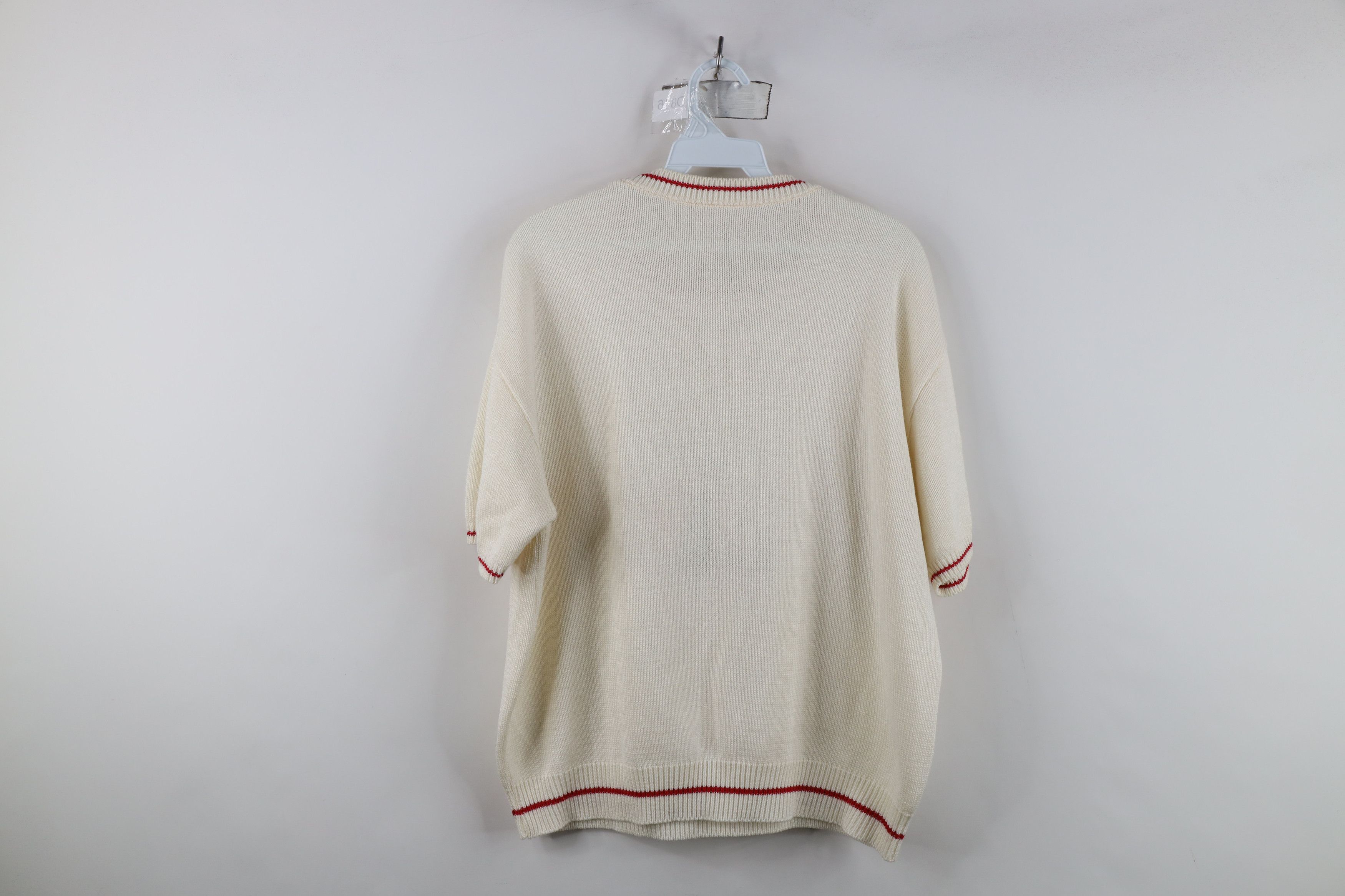 Vintage Vintage 70s Streetwear Sailboat Short Sleeve Knit Sweater Size XL / US 12-14 / IT 48-50 - 10 Thumbnail