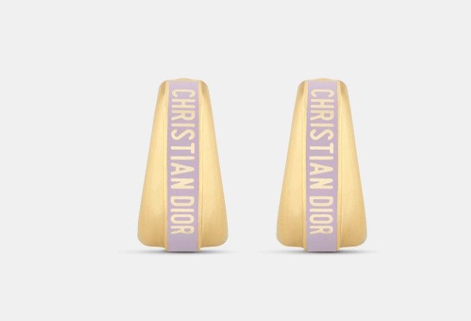 Dior o1w1db11224 Size: OS / Earrings in Gold & Lilac Size ONE SIZE - 3 Thumbnail