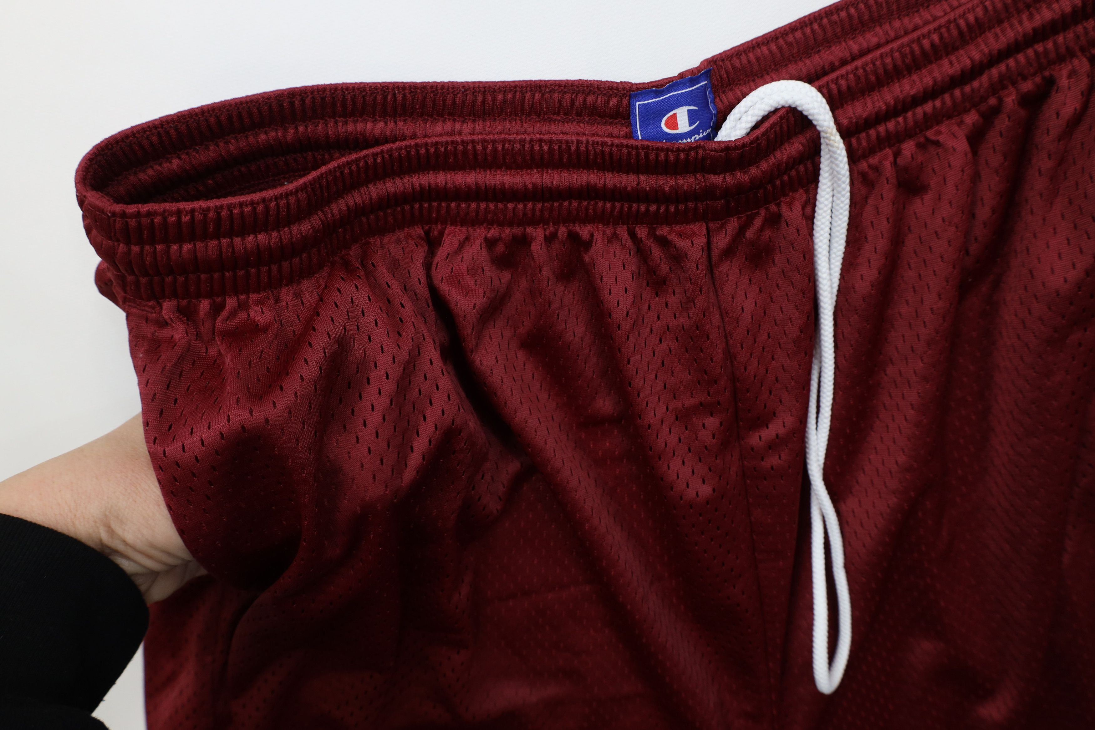 Champion Vintage Champion Mesh Gym Basketball Shorts Red Polyester Size US 38 / EU 54 - 6 Thumbnail