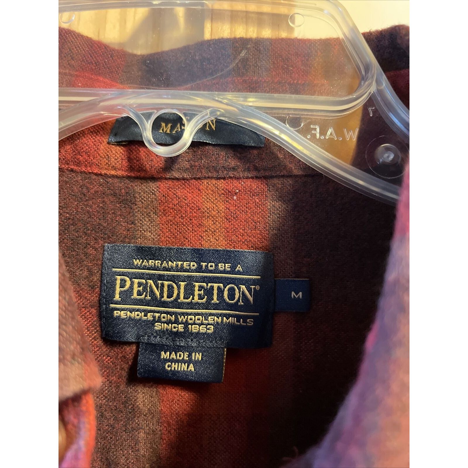 Pendleton Pendleton mason men’s M red plaid LS cotton flannel shirt Size US M / EU 48-50 / 2 - 4 Thumbnail