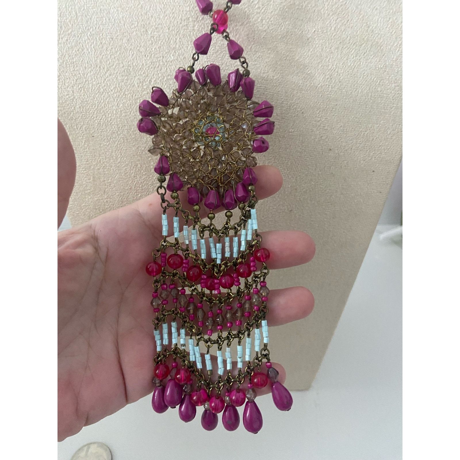 Other Colorful bead tribal necklace Size ONE SIZE - 3 Thumbnail