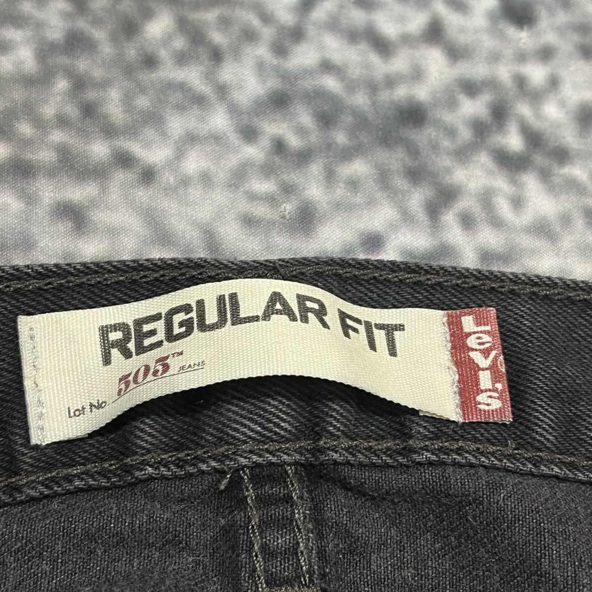 Levi's VINTAGE 2000s LEVI'S 505 GRUNGE SKATER BLACK JEANS 34x30 Size US 34 / EU 50 - 6 Thumbnail